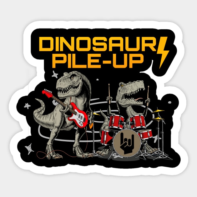 Dinosaur Pile-Up Sticker by ryders2